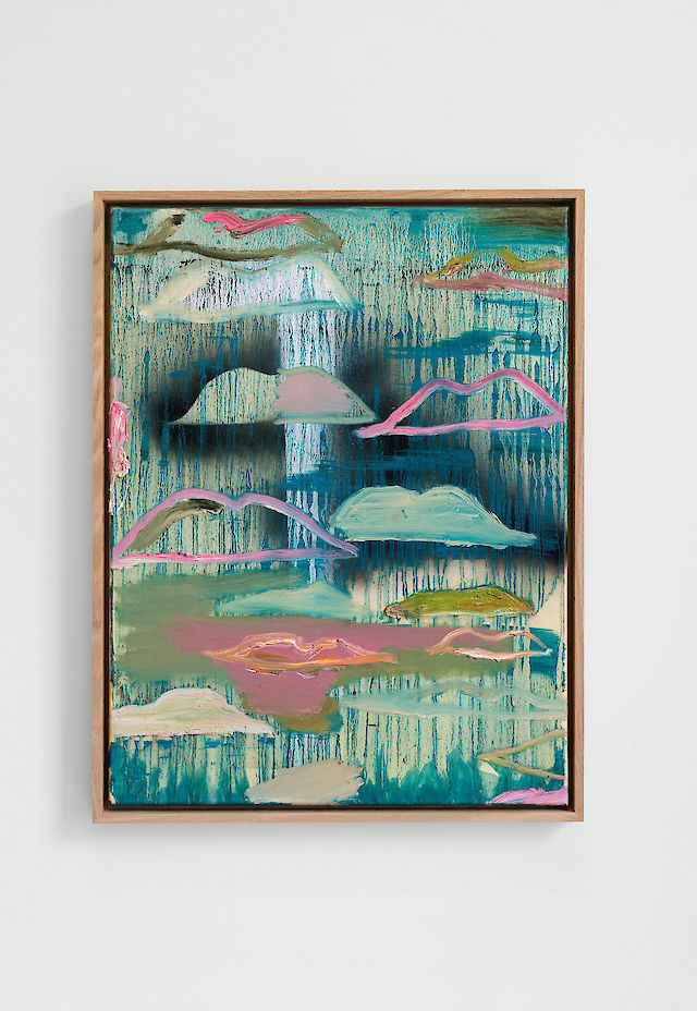 Benoît Maire, Cloud Painting,2016, Oil on canvas, 69&nbsp;×&nbsp;54 cm