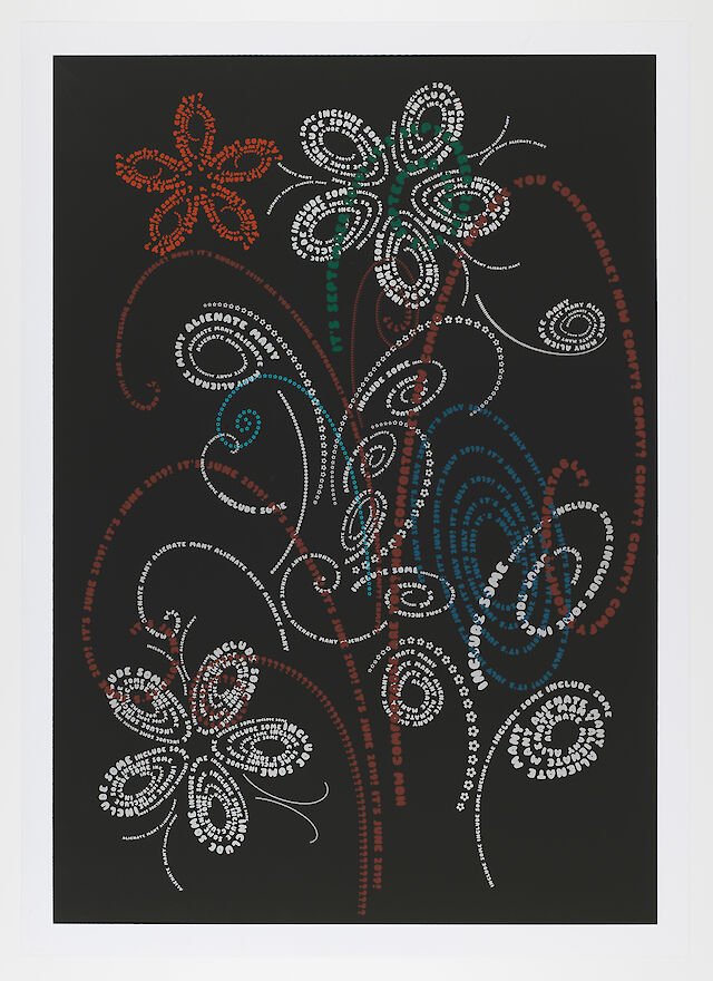 Marlie Mul, Comfy?, 2019 (detail), silk screen in oil on paper, 88&nbsp;×&nbsp;63 cm