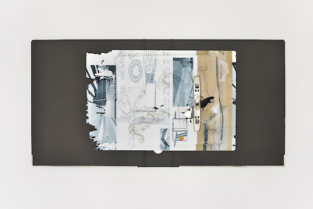 Ben Schumacher, Rebirth of the Bath House documentation 1, 2014, polymer powder print, ring binder, 32&nbsp;×&nbsp;65&nbsp;×&nbsp;4 cm
