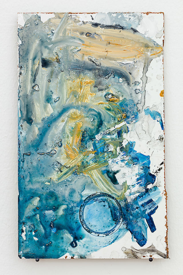 Elke Silvia Krystufek, Tuymans, 2019, Oil and acrylic on board, 32&nbsp;×&nbsp;19 cm