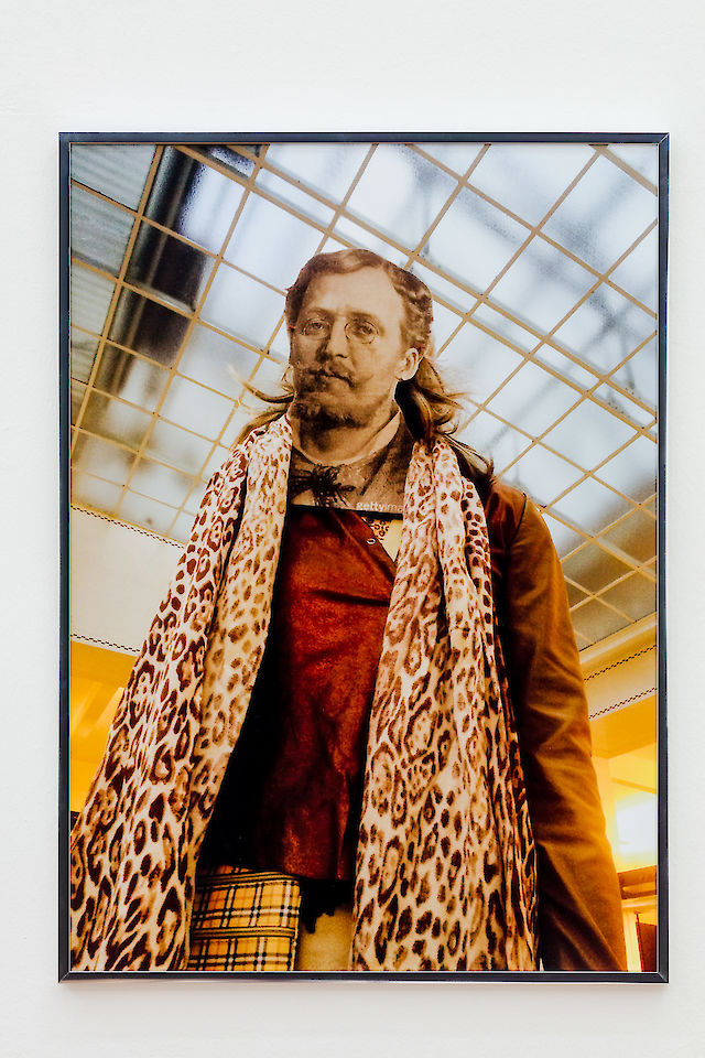 Elke Silvia Krystufek, Wagner portrait light further away, 2018, C‑print framed, photo: Martin Ulm, 70&nbsp;×&nbsp;50 cm