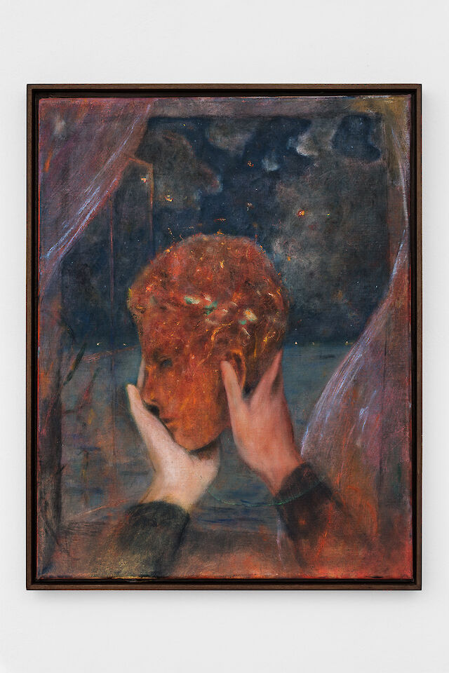 Ernst Yohji Jaeger, Offering, 2023, oil on canvas, 35&nbsp;×&nbsp;45 cm, photo by Kun​st​doku​men​ta​tion​.com
