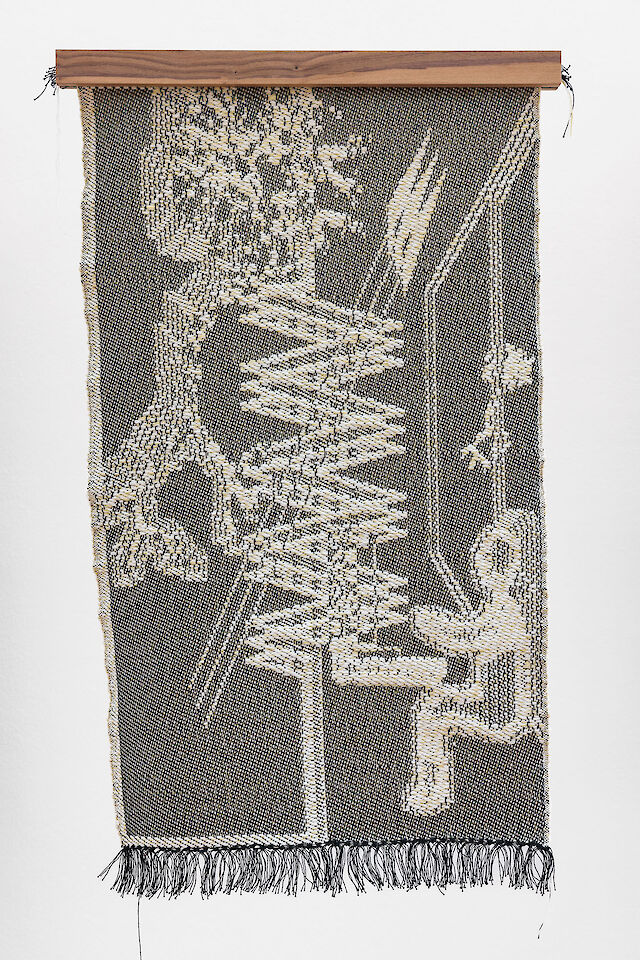 Charlotte Johannesson, Compute, 2019, wool, digitally woven, 108&nbsp;×&nbsp;57 cm