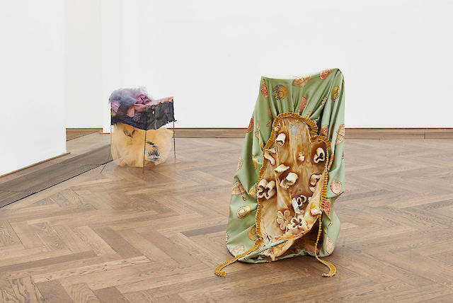 Olga Balema, installation view Ungestalt, Kunsthalle Basel, 2017