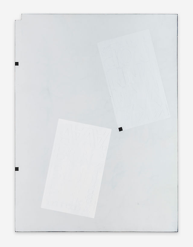 Sebastian Black, Period piece, 2015, enamel on engraved dibond, 61&nbsp;×&nbsp;46 cm