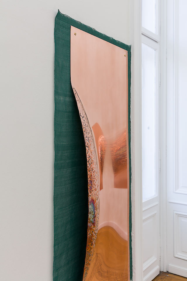 Marie Lund, Grip, 2018 (detail), copper, cotton, 152.5&nbsp;×&nbsp;62&nbsp;×&nbsp;9.5 cm