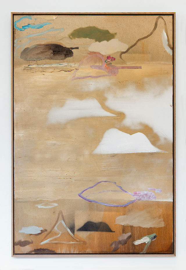 Benoît Maire, Cloud Painting, 2016, oil on canvas, 150&nbsp;×&nbsp;100 cm