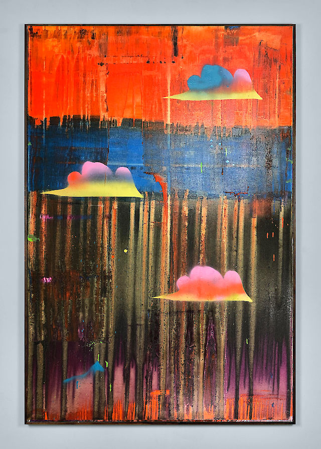 Benoît Maire, Cloud Painting, 2020, oil on canvas, 100&nbsp;×&nbsp;150 cm