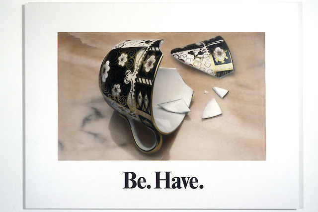 Mitchell Syrop, Be. Have., 1986, Oil color on B&amp;W photographs, 76,2&nbsp;×&nbsp;101,6 cm