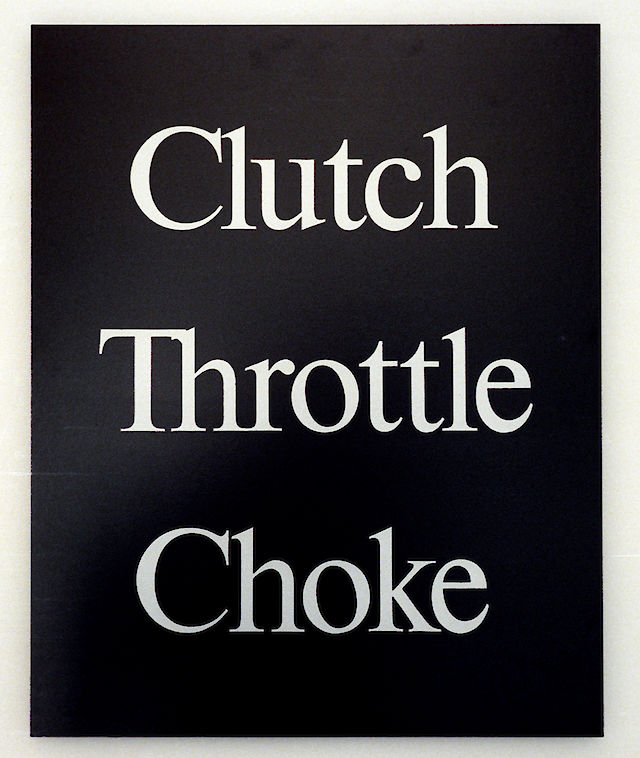 Mitchell Syrop, Clutch Throttle Choke, 1985, Black &amp; Silver Metallic emulsion photograph, 60,9&nbsp;×&nbsp;50,8 cm