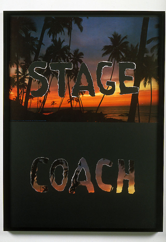 Mitchell Syrop, Stage Coach, 1988, torn poster on&nbsp;board