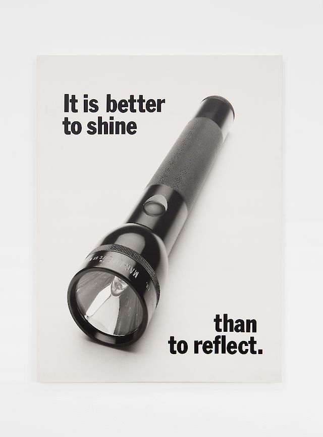 Mitchell Syrop, It is better to shine than to reflect., 1984, silver gelatin photograph on board, 101,6&nbsp;×&nbsp;76,2 cm