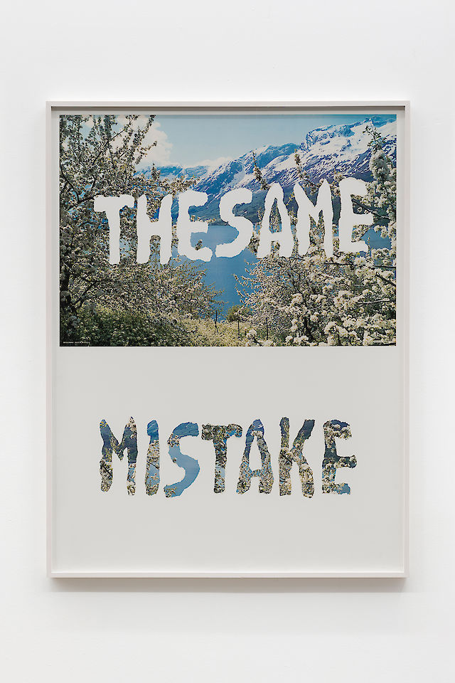 Mitchell Syrop, The Same Mistake, 1998, torn litho poster on board, collage, framed, 137&nbsp;×&nbsp;106 cm