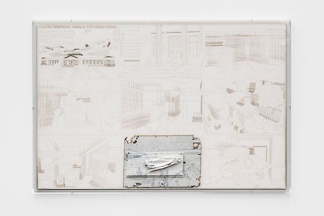 Andy Schumacher/​Ben Schumacher, Untitled, 2014, Laser cardboard (drawing) and 3D print, framed, 63&nbsp;×&nbsp;95&nbsp;×&nbsp;3 cm