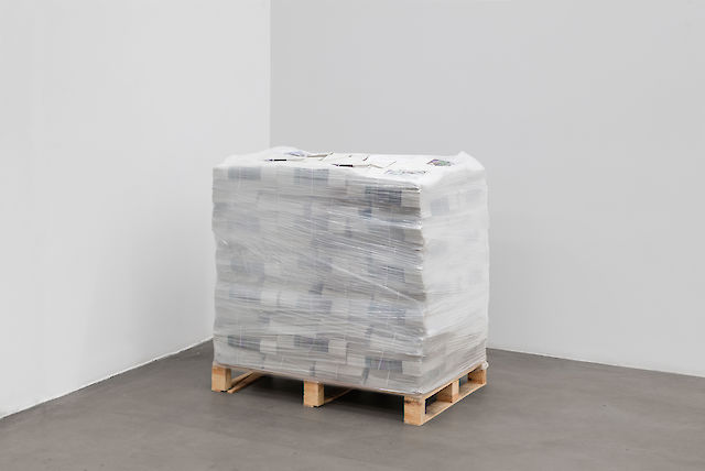 Hugh Scott-Douglas, Del​campe​.net, Transportation Tickets, April 9, 2014 at 12:21 PM, 2014, Printed Newspaper (Edition starts at 2000 pieces, final title will include the original edition and acknowledge the deficit which has arrived as a result of the distribution of the object), 96&nbsp;×&nbsp;120&nbsp;×&nbsp;80 cm