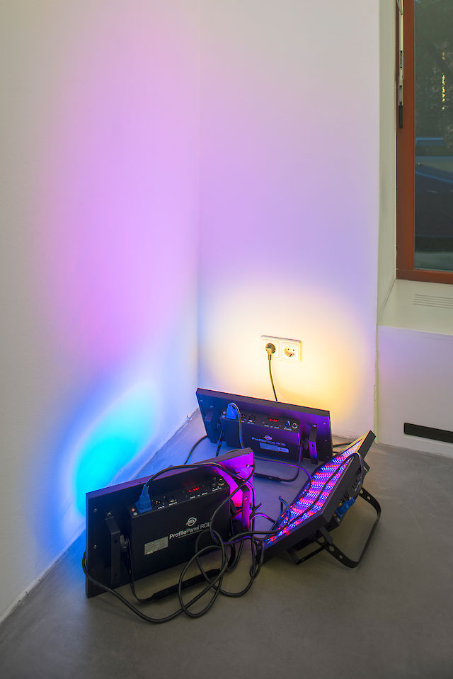 Mandla Reuter, Advertisers, 2013, RGB color changers, Dimensions variable