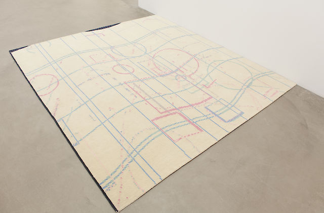 Andy Boot, Submits, 2012, Handtufted wool 222&nbsp;×&nbsp;242 cm