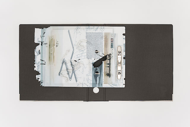 Ben Schumacher, Rebirth of the Bath House documentation 2, 2014, polymer powder print, ring binder, 32&nbsp;×&nbsp;65&nbsp;×&nbsp;4 cm