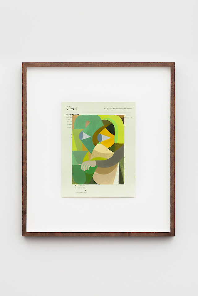 Sebastian Black, Loanzy dip surplus, 2015, Gouache and inkjet print on paper, 27.94&nbsp;×&nbsp;21.59 cm