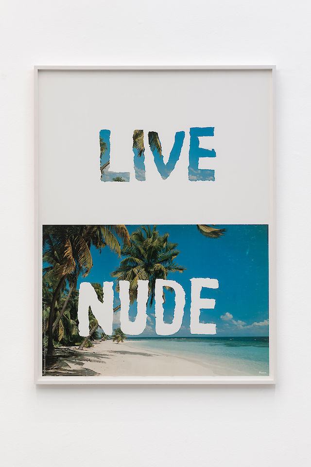 Mitchell Syrop, Live Nude, 1986, torn litho poster on board, 129&nbsp;×&nbsp;98 cm