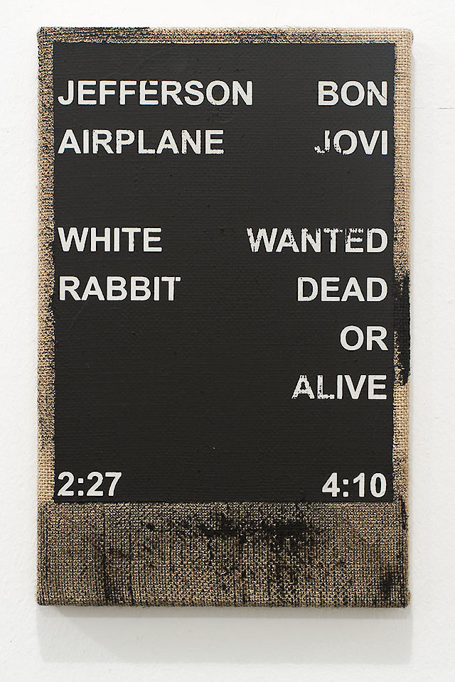 Nicolas Jasmin, _​Untitled (WHITEWANTED), 2013–2015, Laser etched mixed media on hessian, 33&nbsp;×&nbsp;21 cm