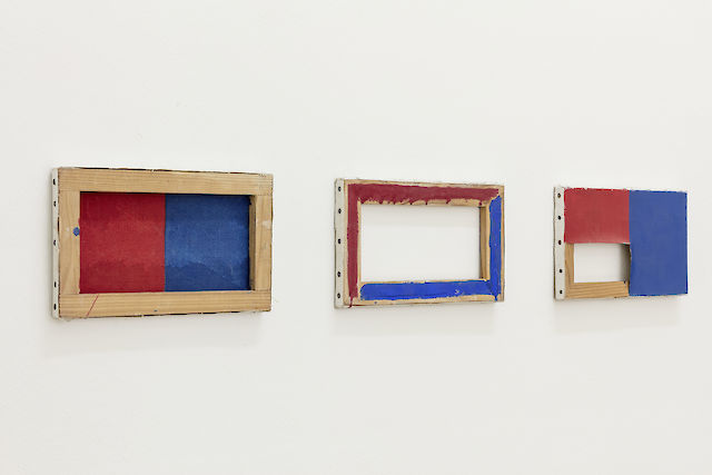 Albert Mertz, Untitled, 1974 (detail), Paint on canvas, 6 canvases, each 16&nbsp;×&nbsp;27&nbsp;×&nbsp;2 cm