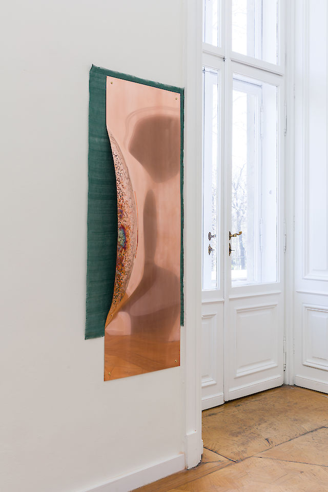 Marie Lund, Grip, 2018, Copper, cotton, 152.5&nbsp;×&nbsp;62&nbsp;×&nbsp;9.5 cm, Unique