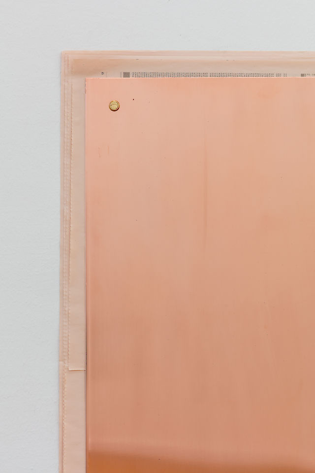 Marie Lund, Grip, 2018 (detail), Copper, paper, 121&nbsp;×&nbsp;59&nbsp;×&nbsp;11.5 cm, Unique