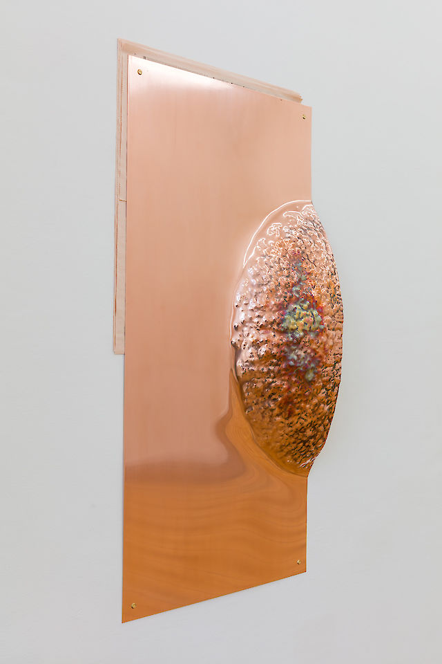 Marie Lund, ​‘Grip’, 2018, Copper, paper, 121&nbsp;×&nbsp;59&nbsp;×&nbsp;11.5 cm