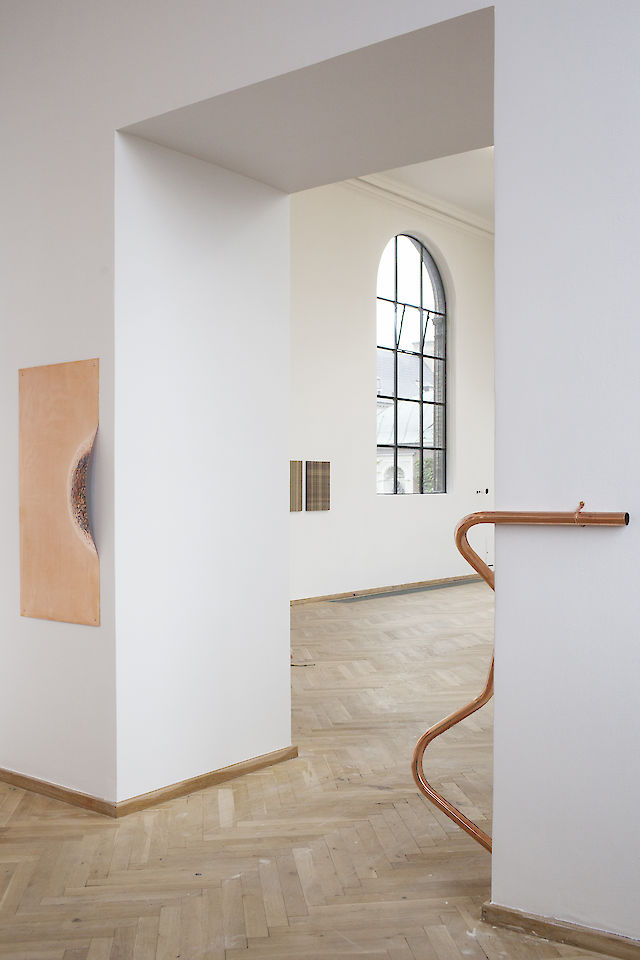 Marie Lund ​‘Grip’, 2018, Marie Lund, ​‘Handle’, 2018, installation view Chart Art Fair, Copenhagen, 2018
