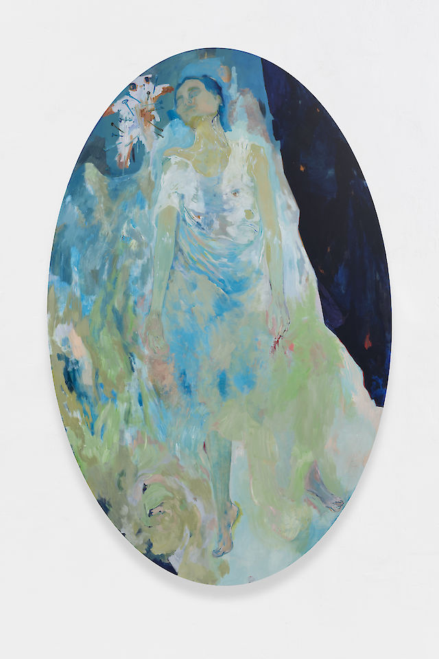 Georgia Gardner Gray, Bad Night’s Sleep, 2019, Oil and acrylic on canvas, 210&nbsp;×&nbsp;134 cm