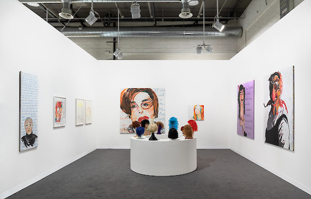 Elke Silvia Krystufek, installation view LET HAIR SPEAK, Art Basel Feature, 2019