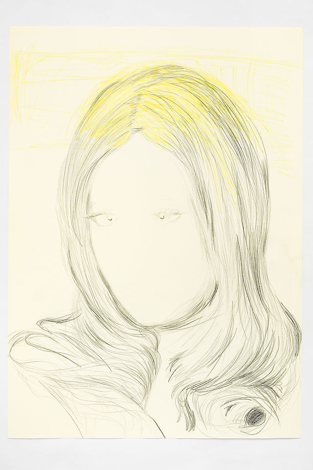 Elke Silvia Krystufek, Sheitel 1, 2015, Pencil on paper, 70&nbsp;×&nbsp;50 cm