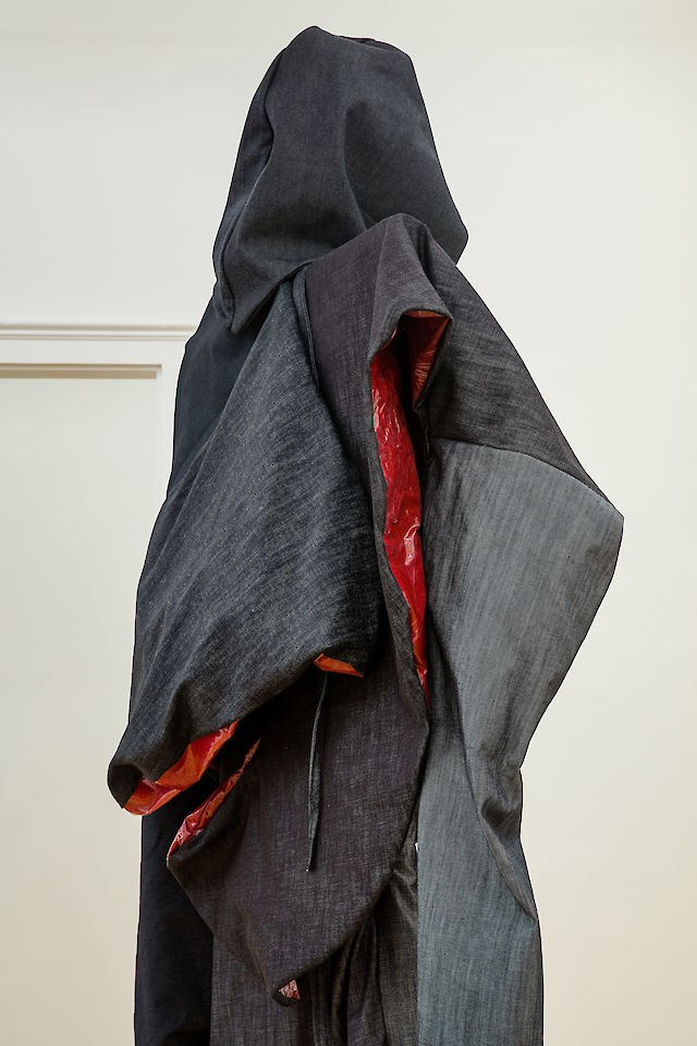 Sandra Mujinga Nkámá, 2019 (detail), Fabric, tinted glycerine, plastic, metal, cellular concrete, 270&nbsp;×&nbsp;110&nbsp;×&nbsp;50 cm