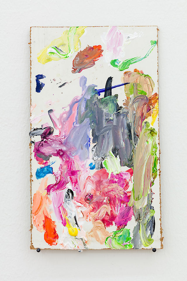Elke Silvia Krystufek, Cecily Brown, 2019, Oil and acrylic on board, 29&nbsp;×&nbsp;16 cm