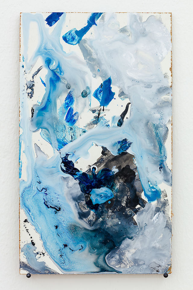 Elke Silvia Krystufek, Fischl, 2019, Oil and acrylic on board, 29&nbsp;×&nbsp;16.5 cm