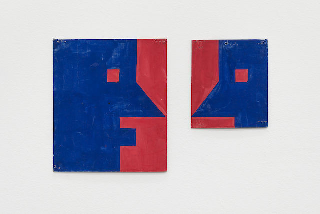 Albert Mertz, Untitled, 1980´s, Gouache on paper, left piece:: 21.1&nbsp;×&nbsp;18 cm , Right piece:: 14.1&nbsp;×&nbsp;14.1 cm