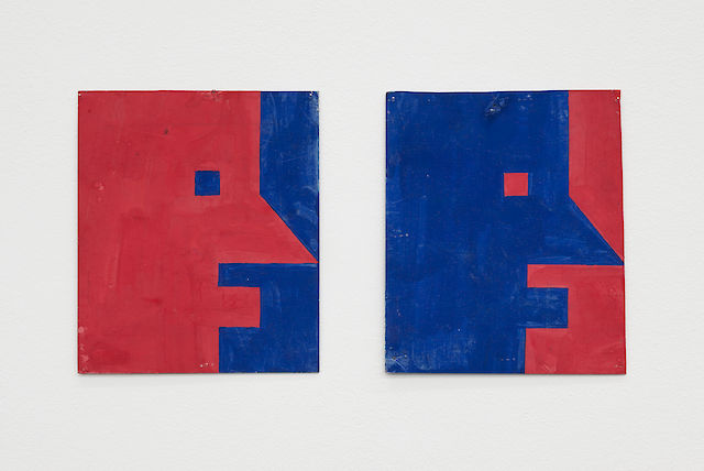 Albert Mertz, Untitled, 1980´s, Gouache on paper, Left piece:: 24.5&nbsp;×&nbsp;21 cm, Right piece:: 24.5&nbsp;×&nbsp;21 cm