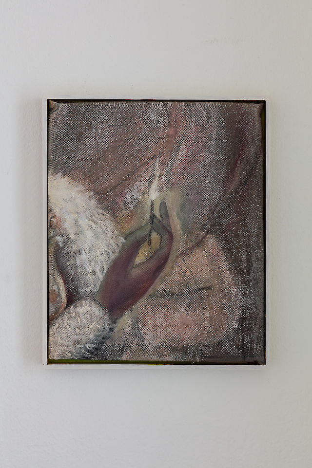 Soshiro Matsubara, Light With Hand, 2020, oil in canvas in artist’s frame, 28&nbsp;×&nbsp;23&nbsp;×&nbsp;4 cm