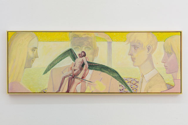 Soshiro Matsubara, Twilight, 2020, oil and acrylic on canvas in artist frame, 33&nbsp;×&nbsp;92&nbsp;×&nbsp;3 cm
