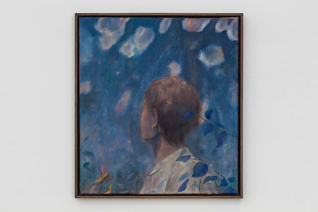 Ernst Yohji Jaeger, Untitled 11 (clouds), 2021, oil on canvas, 44.5&nbsp;×&nbsp;40 cm, framed 47&nbsp;×&nbsp;43 cm