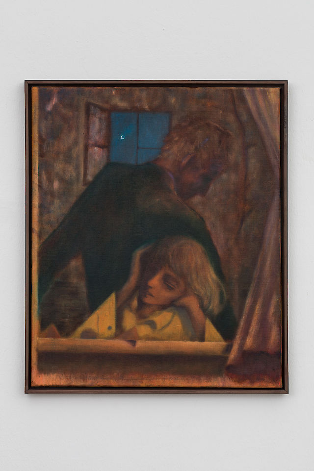 Ernst Yohji Jaeger, Untitled 4 (two windows), 2020, oil on canvas, 45&nbsp;×&nbsp;54 cm, framed 47.5&nbsp;×&nbsp;56 cm