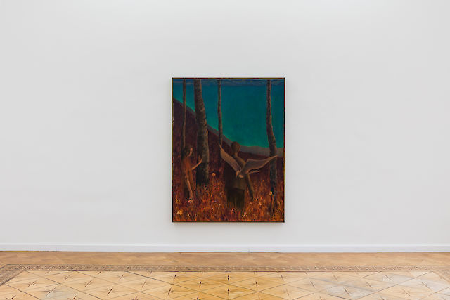 Ernst Yohji Jaeger, Untitled 3 (shoreline), 2020, oil on canvas, 178&nbsp;×&nbsp;139 cm, framed 183.5&nbsp;×&nbsp;142 cm