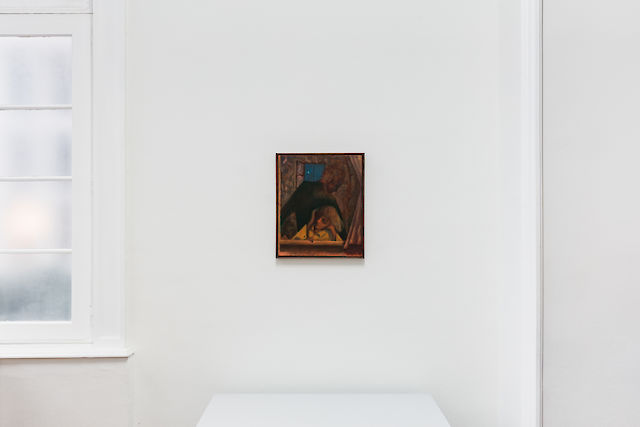 Ernst Yohji Jaeger, Untitled 4 (two windows), 2020, oil on canvas, 45&nbsp;×&nbsp;54 cm, framed 47.5&nbsp;×&nbsp;56 cm