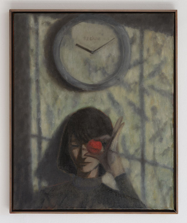 Ernst Yohji Jaeger, Untitled 12, 2019, oil on canvas in artist-made frame, 47&nbsp;×&nbsp;57 cm