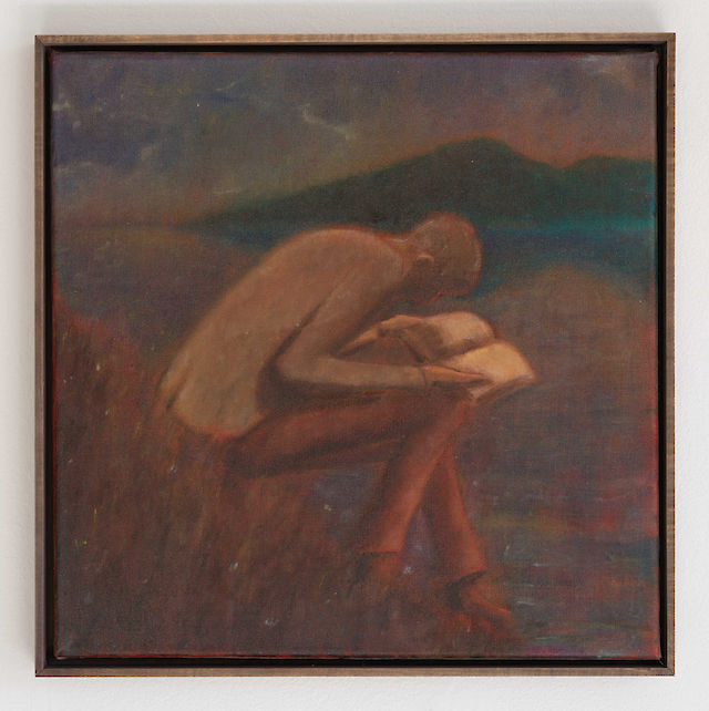 Ernst Yohji Jaeger, Untitled 9, 2020, oil on canvas in artist-made frame, 39&nbsp;×&nbsp;39 cm