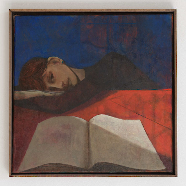 Ernst Yohji Jaeger, Untitled 3, 2019, oil on canvas in artist-made frame, 39&nbsp;×&nbsp;39 cm