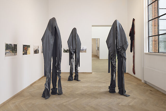 Sandra Mujinga installation view CHART, Copenhagen, 2021, photo by Jan Søndergaard