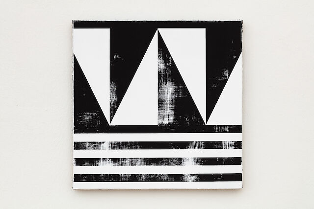 Nicolas Jasmin, Untitled (dretriquad), 2021, laser etched mixed media on hessian, 31&nbsp;×&nbsp;31 cm
