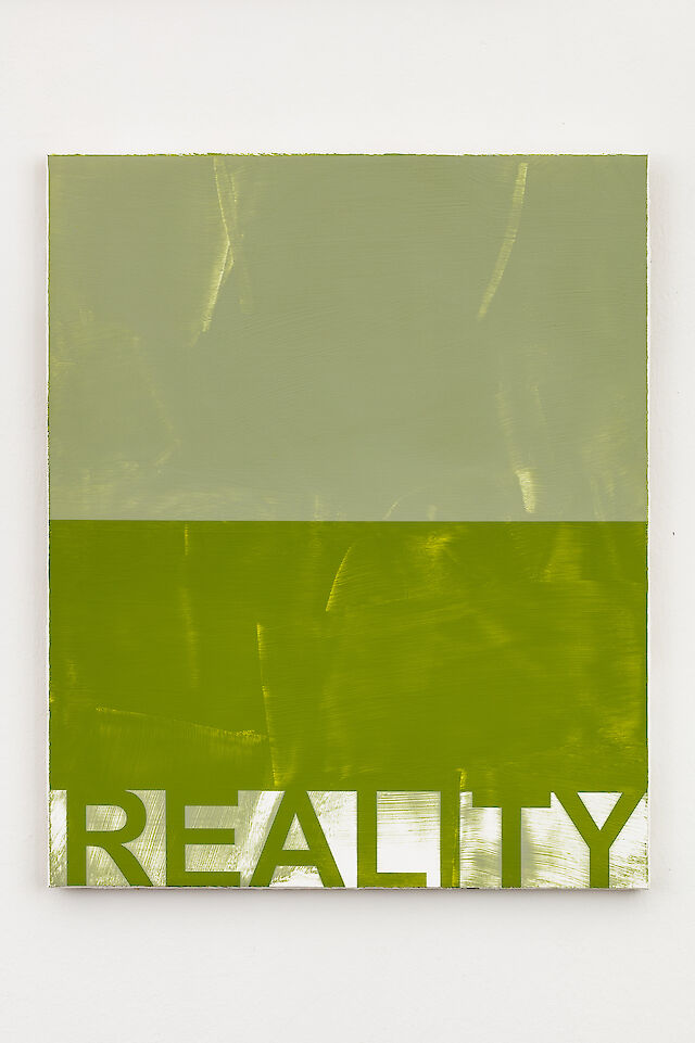 Nicolas Jasmin, Untitled (REALITY), 2019, laser etched mixed media on hessian, 55&nbsp;×&nbsp;45 cm Photos by Kun​st​-doku​men​ta​tion​.com